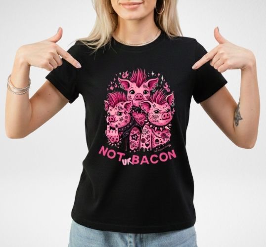 Not Bacon tee by Vegan Tees